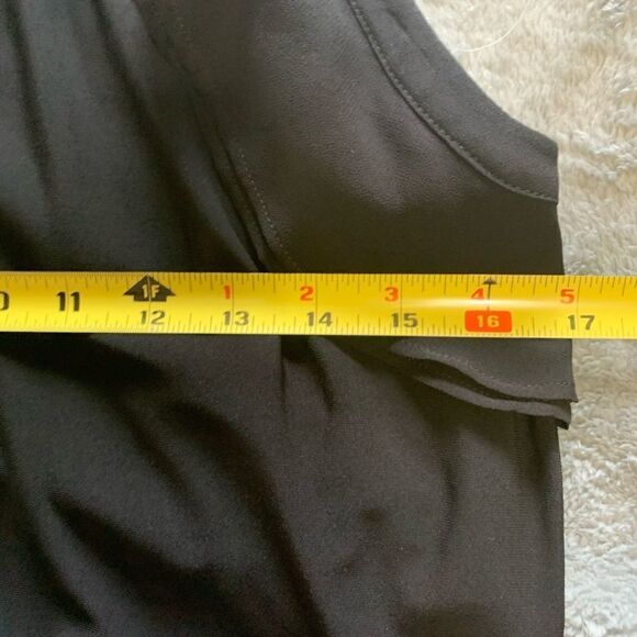 WHITE house black market black halter style top with gold on straps size S - Picture 4 of 7